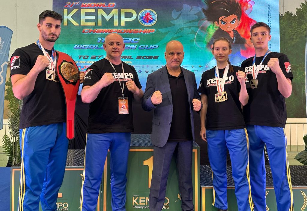 Campioni mondiali la Kempo David Sferle si Denisa Cotut aur pentru Romania