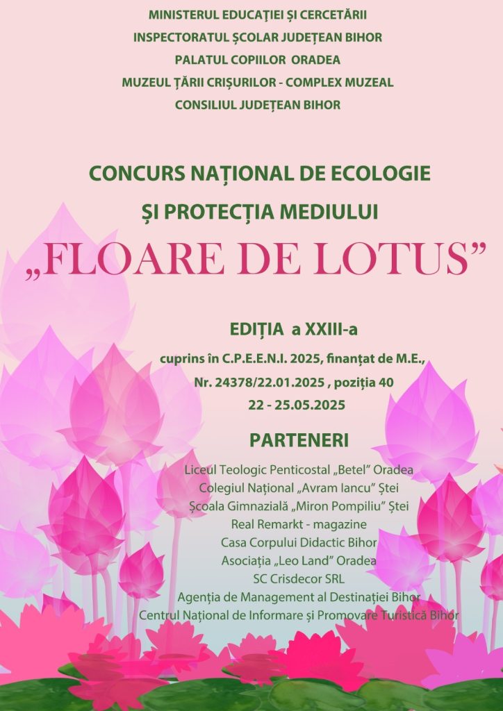 Oradea gazduieste Concursul National Floare de Lotus
