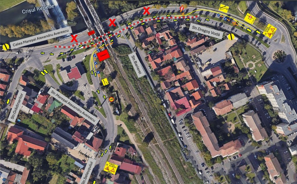 Restrictii de circulatie pe strada Dragos Voda din Oradea