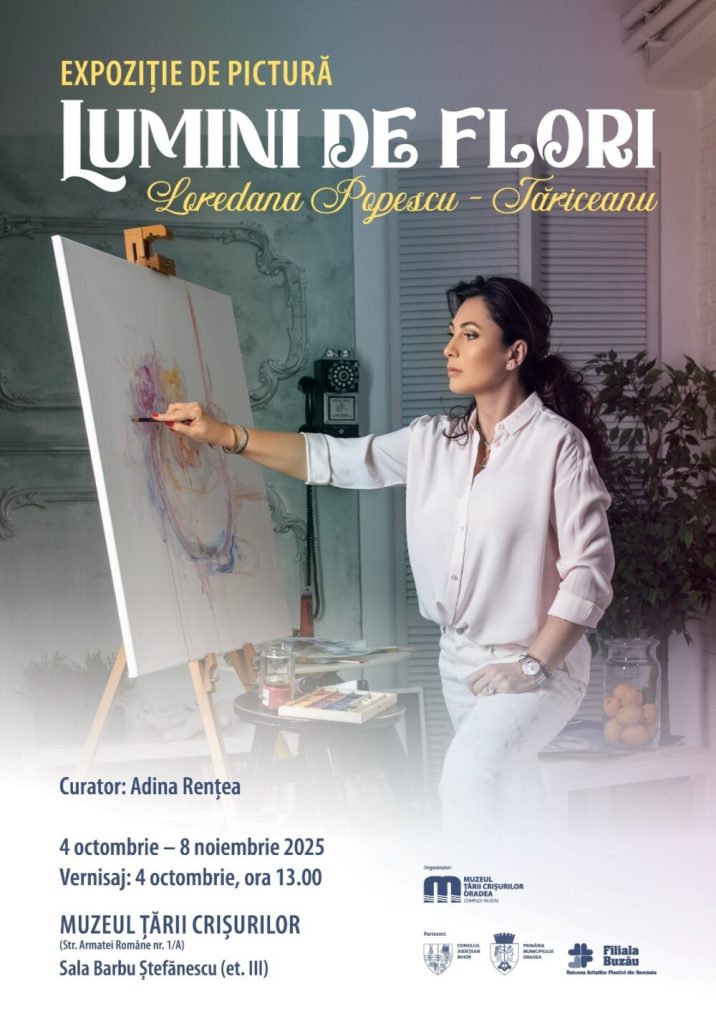 Lumini de flori expozitie Loredana Popescu Tariceanu la muzeu